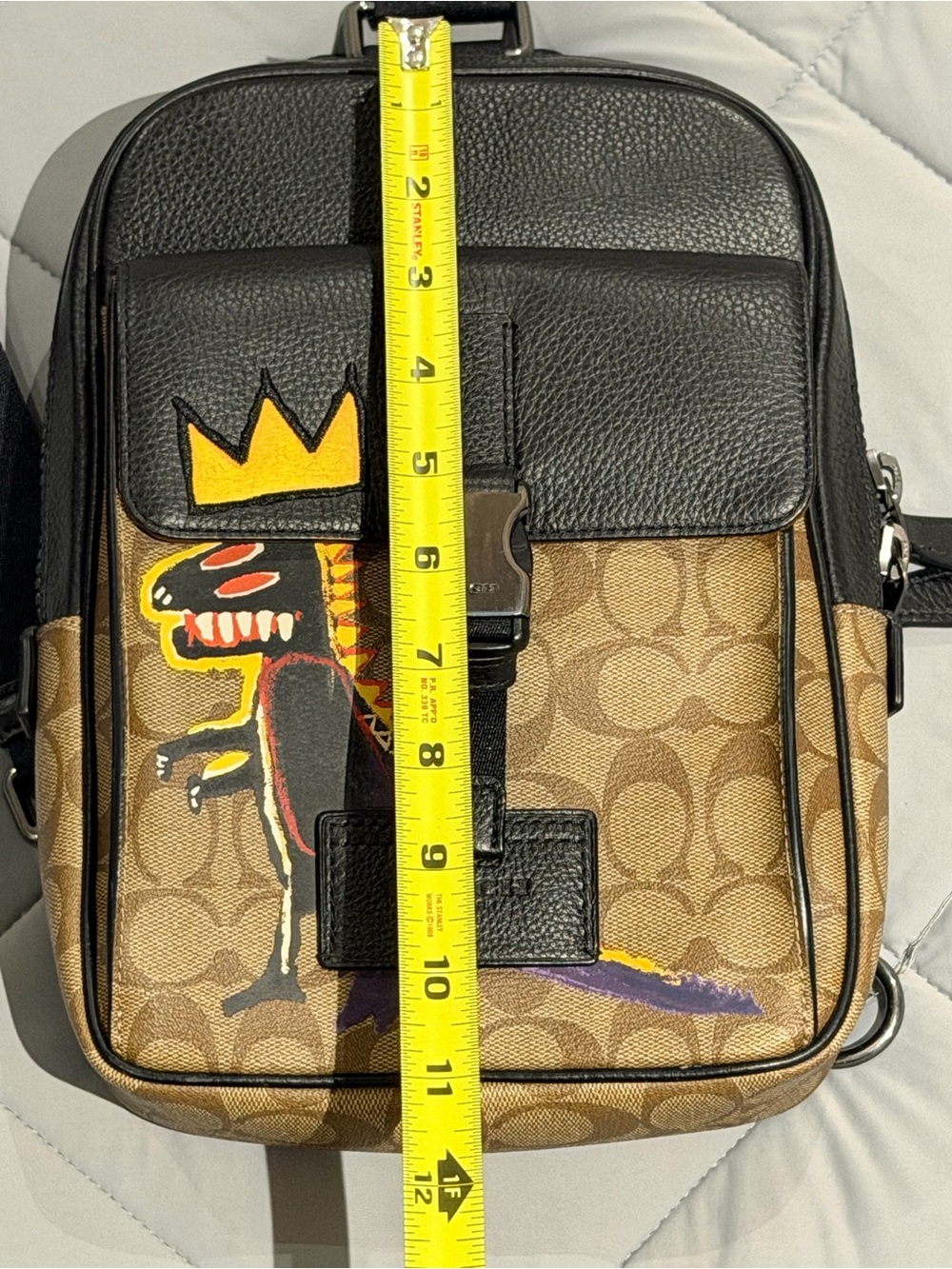 Coach X Jean Michel Basquiat Track Crossbody Bag In Signature Canvas - Picture 9 of 11